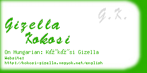 gizella kokosi business card